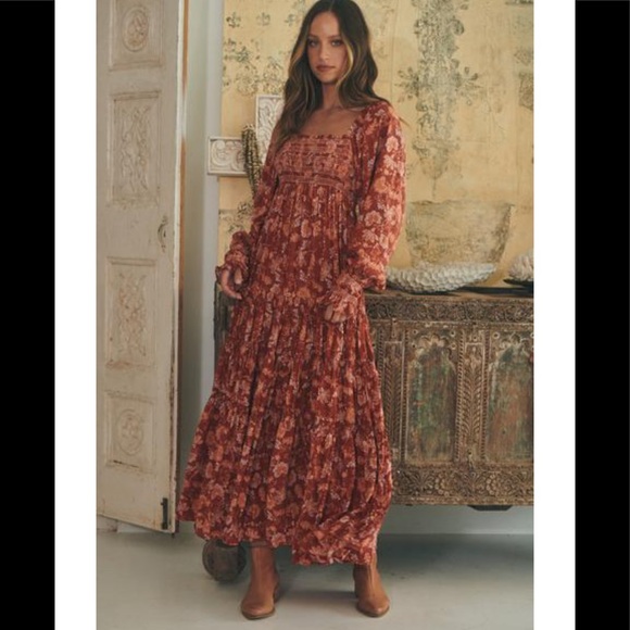 🔥NWT Free People Sweet Escape Long Sleeve Maxi - Picture 2 of 16